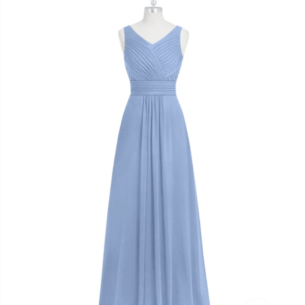 Steel Blue Azazie Gown